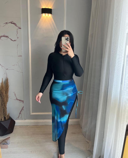 Burkini Cache coloré 5  Piéces