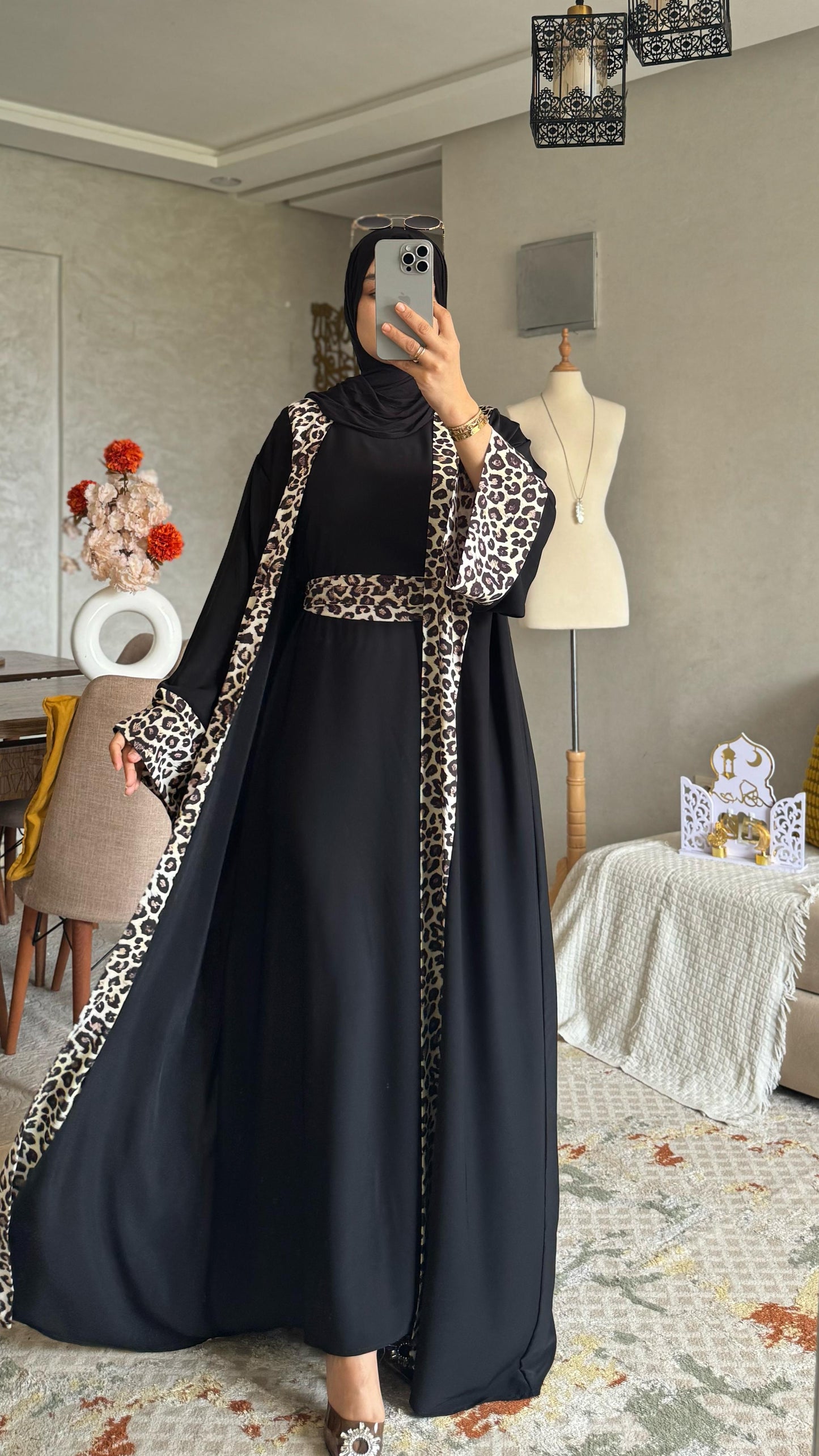Abaya Kamilah Kimono + Robe sans Manches